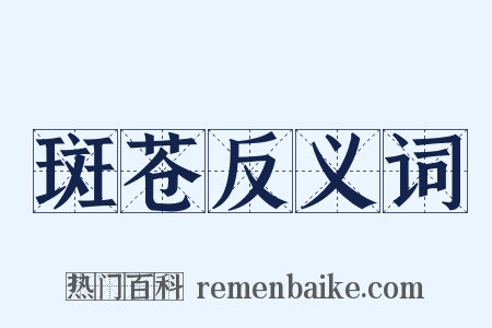 斑苍反义词是什么意思的图片